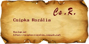 Csipka Rozália névjegykártya