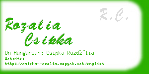 rozalia csipka business card